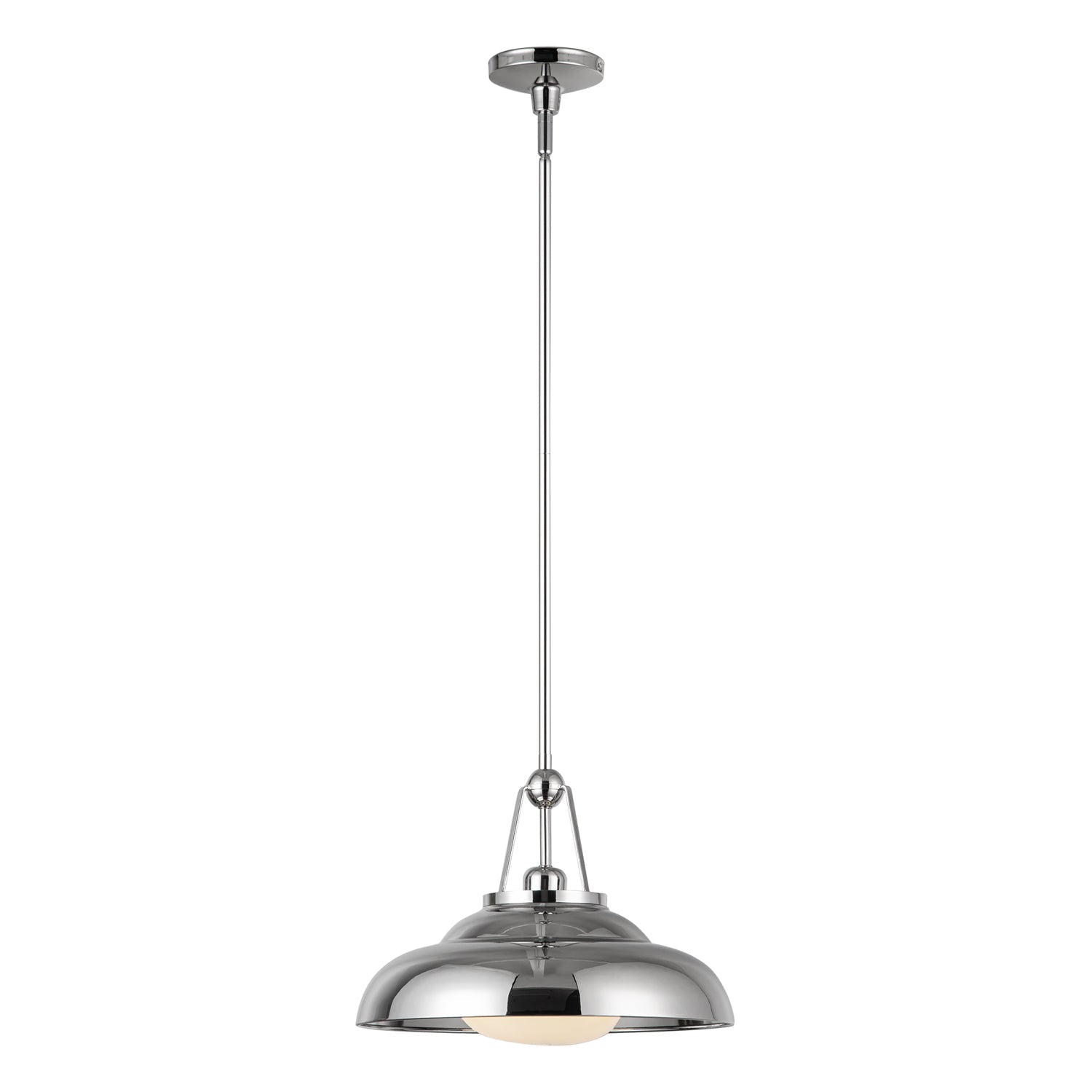 Alora Palmetto polished nickel pendant PD344014PNGO