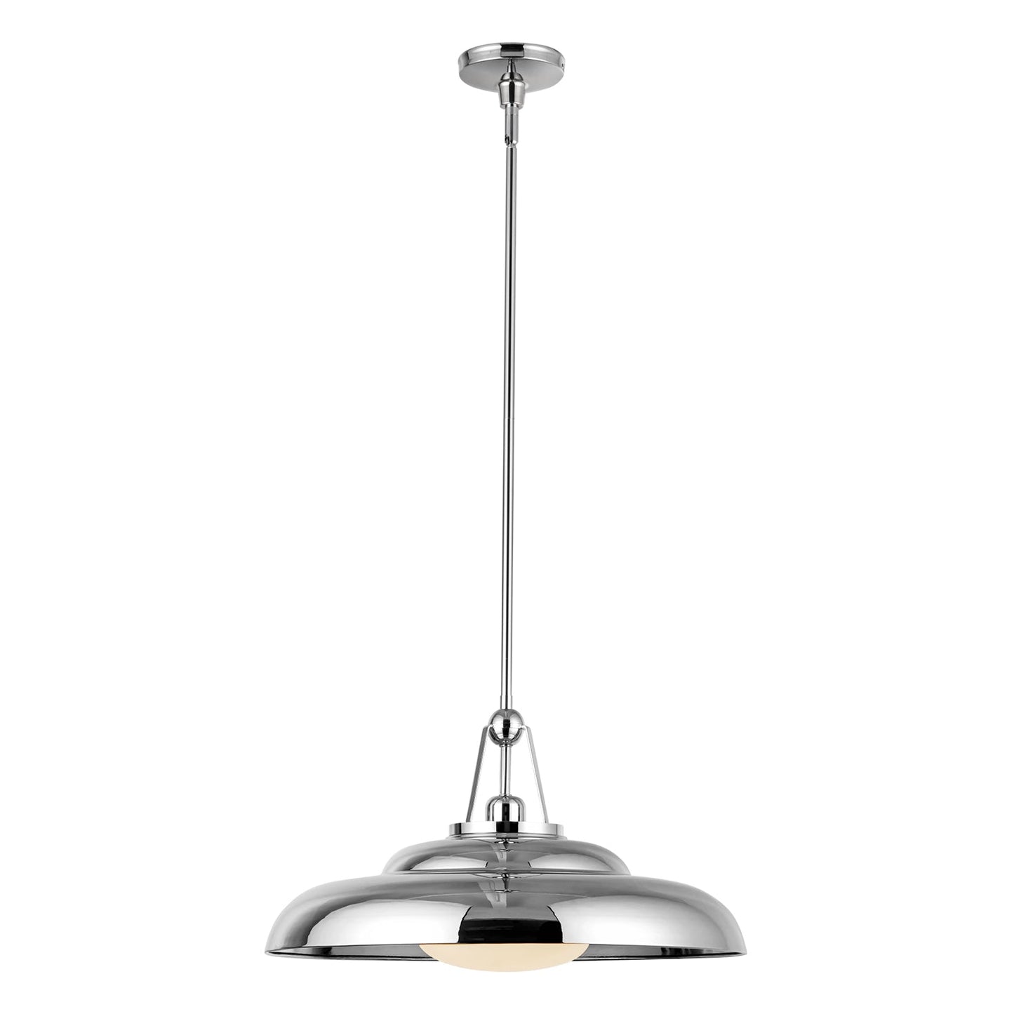 Alora Palmetto polished nickel pendant PD344020PNGO