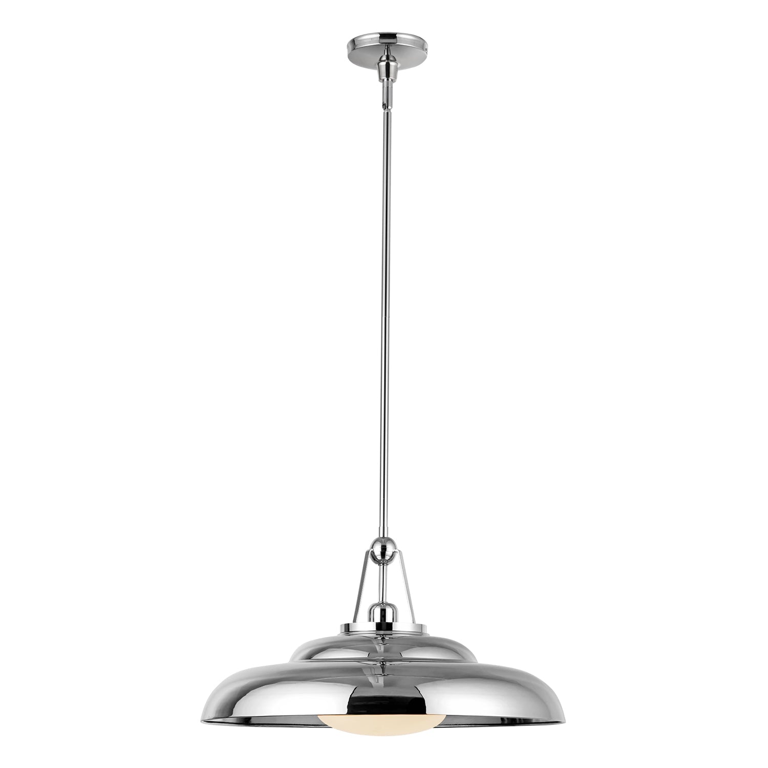 Alora Palmetto polished nickel pendant PD344020PNGO