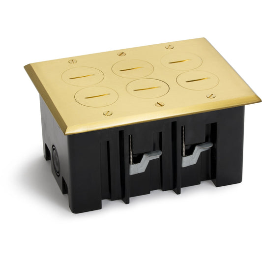 Lew Electric PB3-SPB Brass floor box