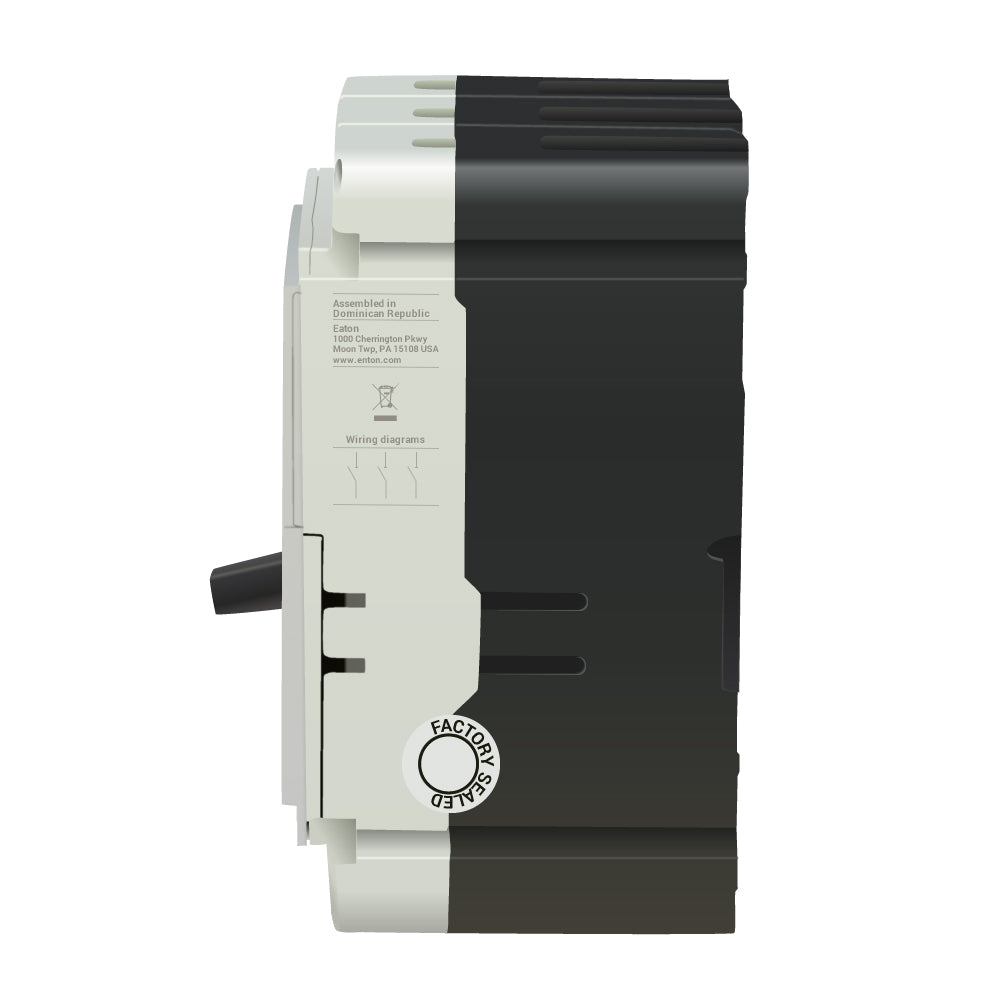 Eaton 30 Amp 600VAC 3 Pole Thermal Magnetic Circuit Breaker, Bolt-On, 65kAIC Interrupt Rating