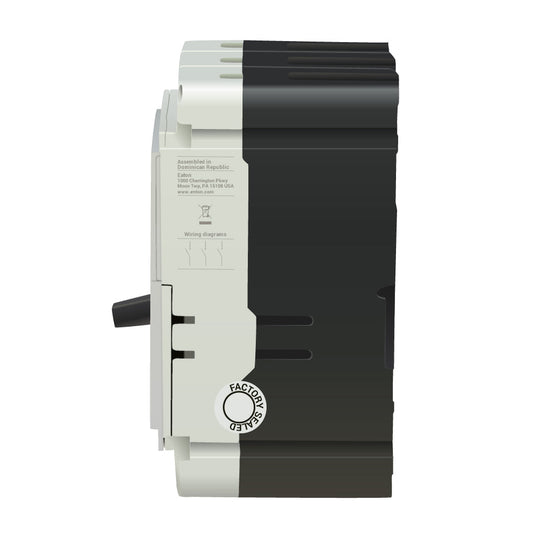 Eaton 30 Amp 600VAC 3 Pole Thermal Magnetic Circuit Breaker, Bolt-On, 65kAIC Interrupt Rating