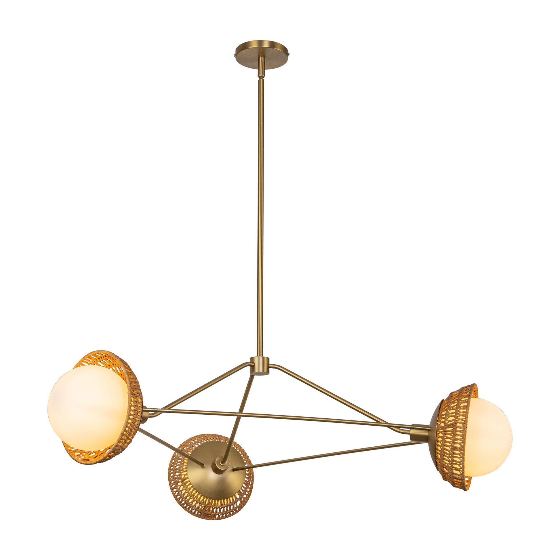 Alora Mood Perth brushed gold chandelier CH490340BGOP