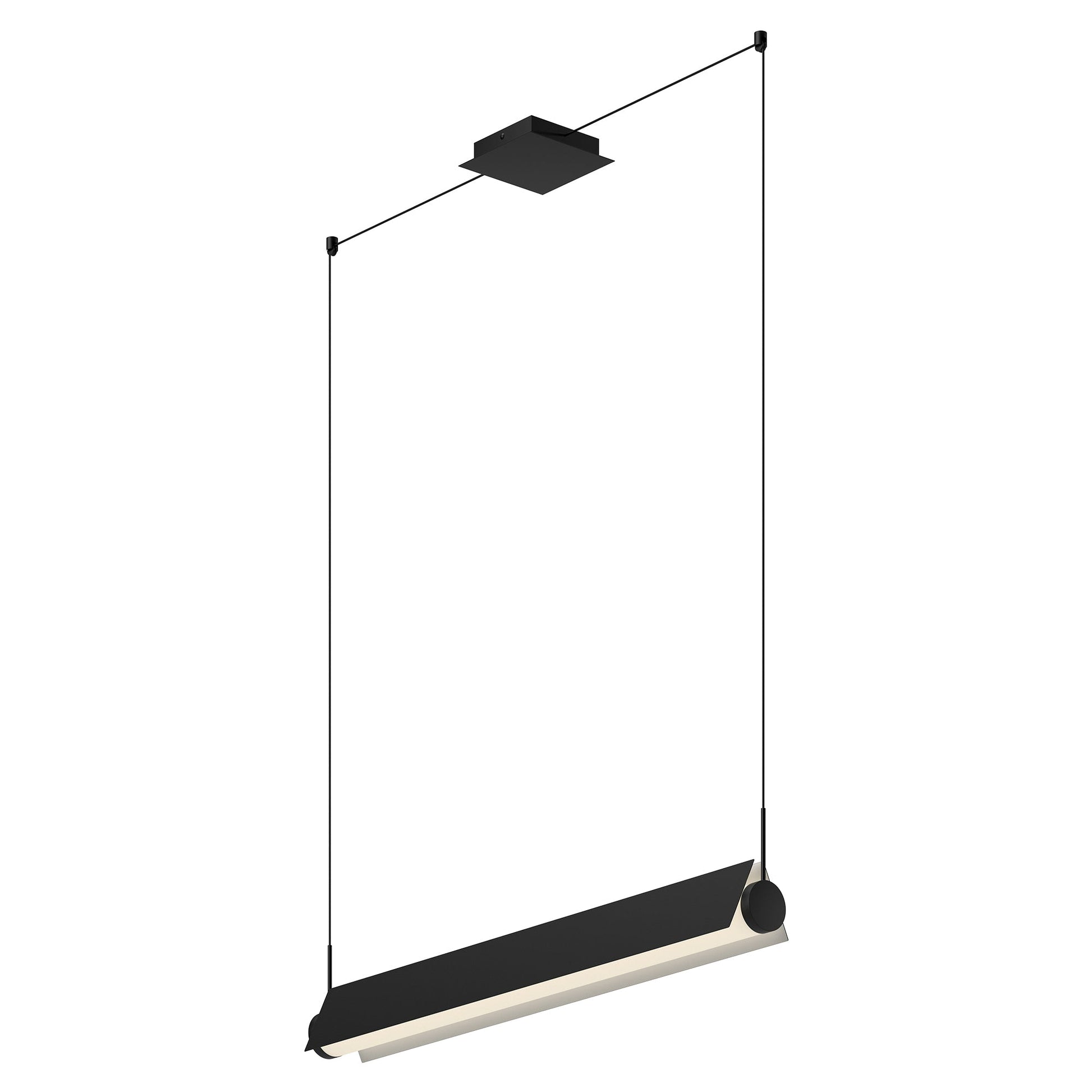 Kuzco Phoenix black linear pendant LP73536-BK/WH