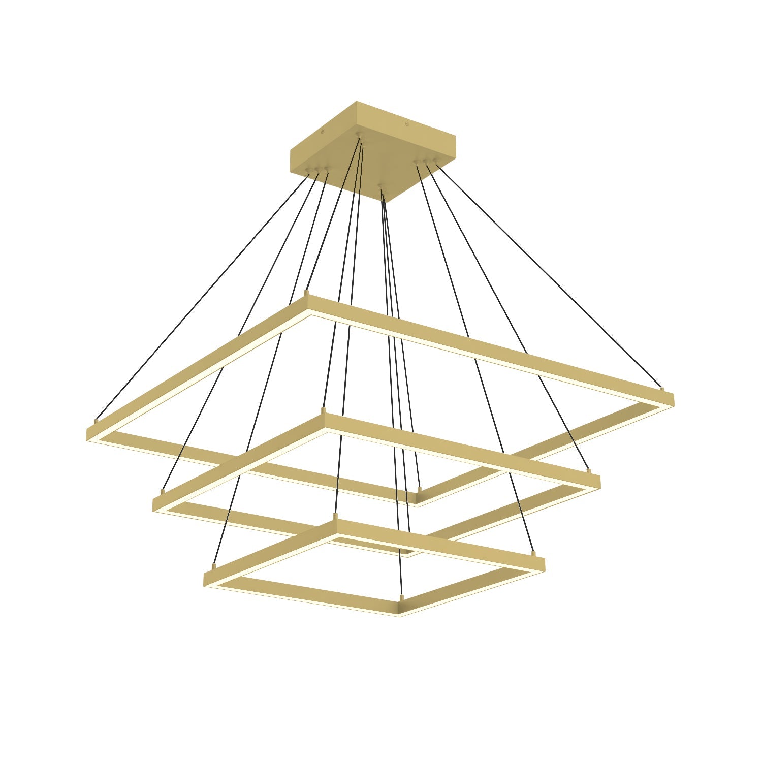 Kuzco Piazza brushed gold chandelier CH88332-BG