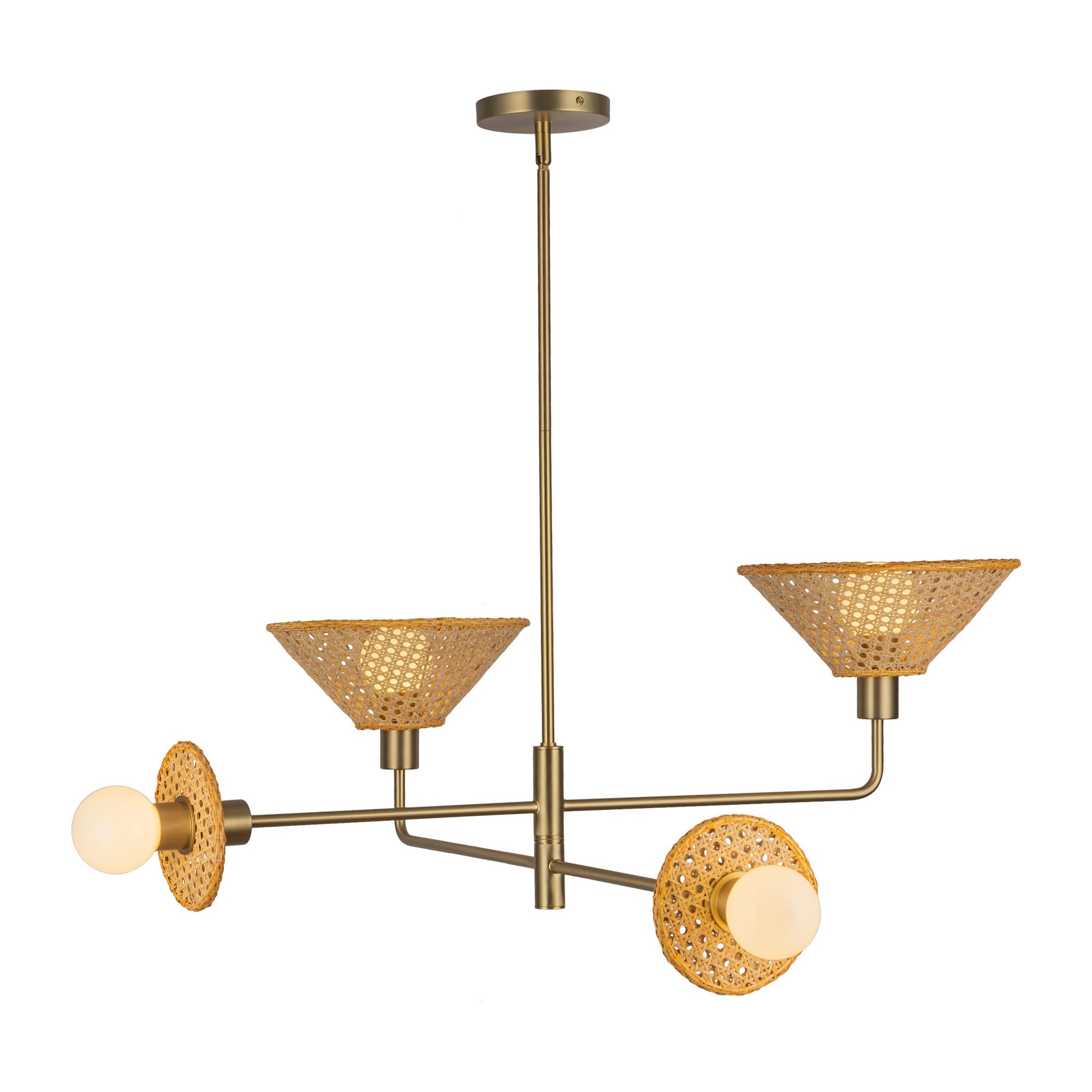 Alora Mood Piper brushed gold chandelier CH432438BG
