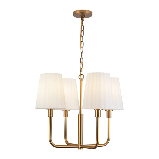 Alora Mood Plisse aged gold chandelier CH628423AGOP