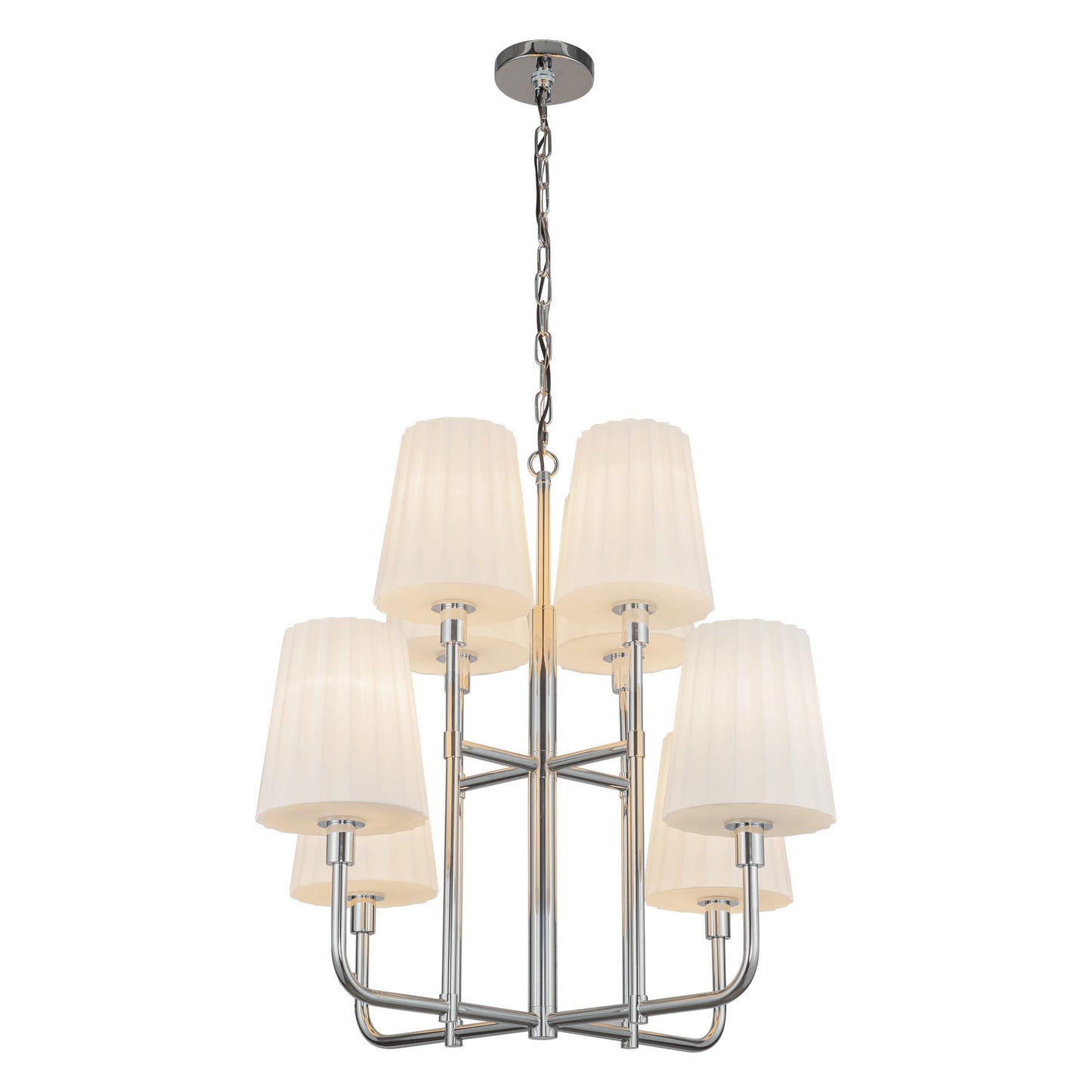 Alora Mood Plisse chrome chandelier CH628830CHOP