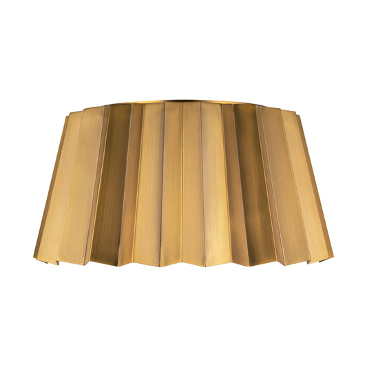 Alora Mood Plisse aged gold flush mount FM528514AG