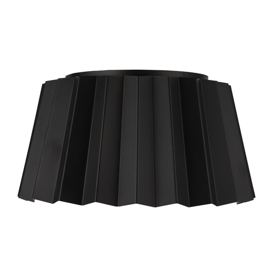 Alora Mood Plisse matte black flush mount FM528514MB