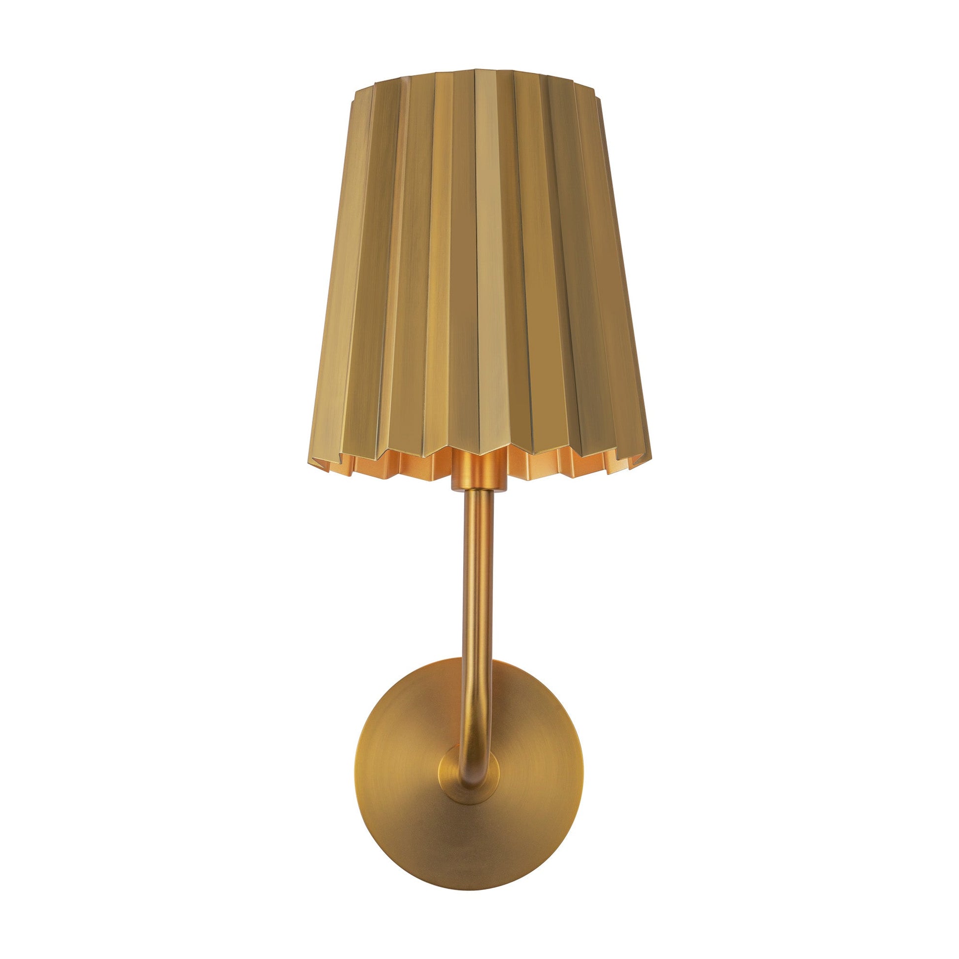Alora Mood Plisse aged gold vanity light WV528007AG