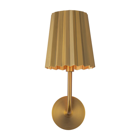 Alora Mood Plisse aged gold vanity light WV528007AG