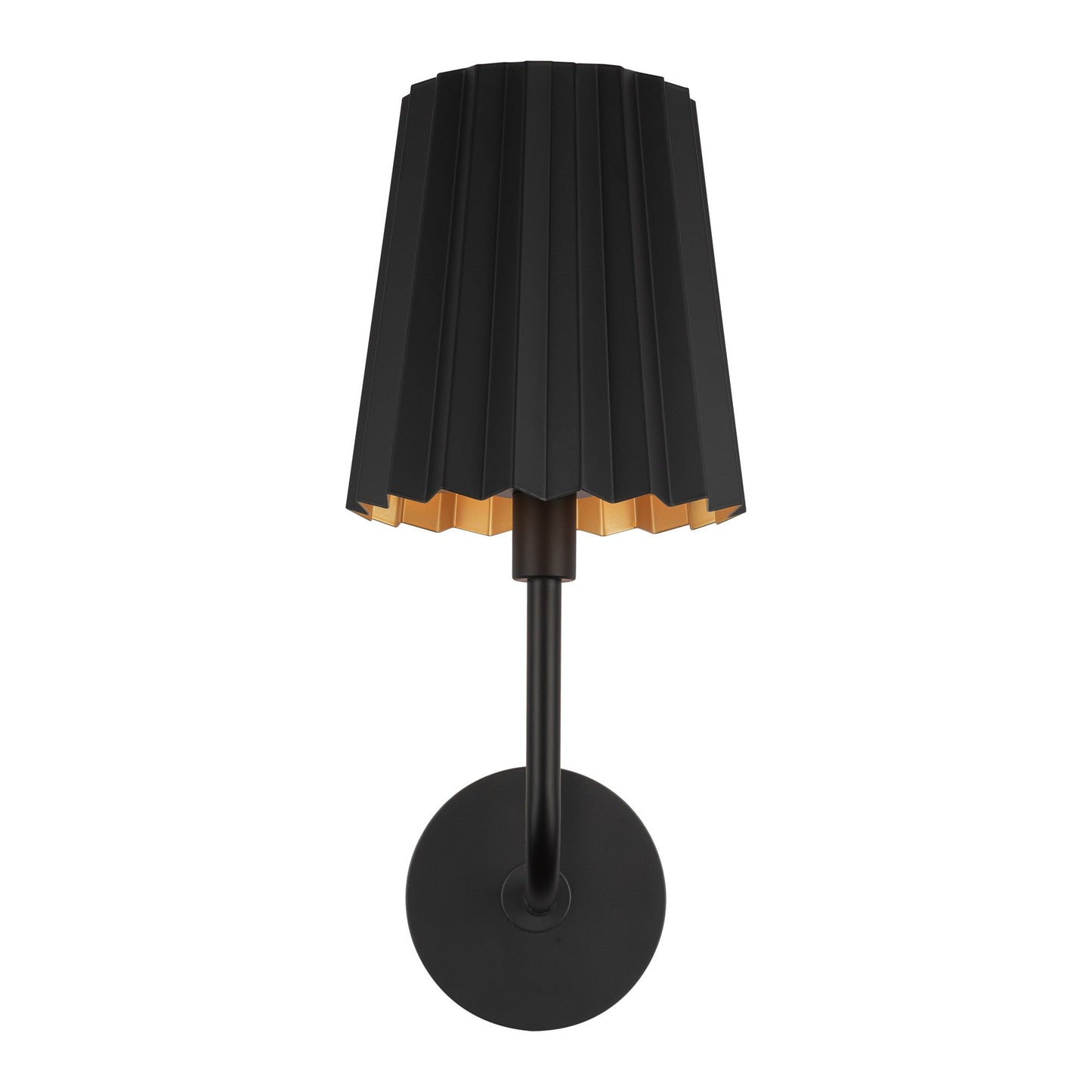 Alora Mood Plisse matte black vanity light WV528007MB