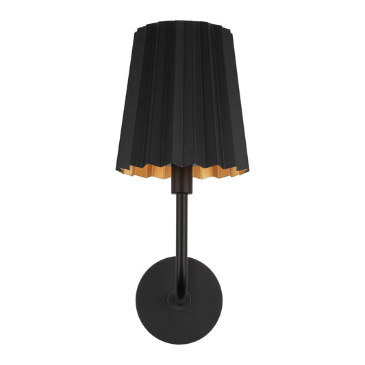 Alora Mood Plisse matte black vanity light WV528007MB