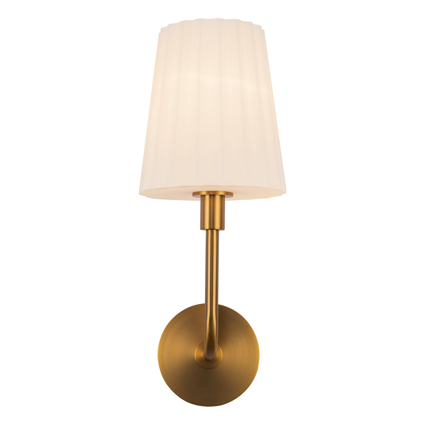 Alora Mood Plisse aged gold vanity light WV628107AGOP