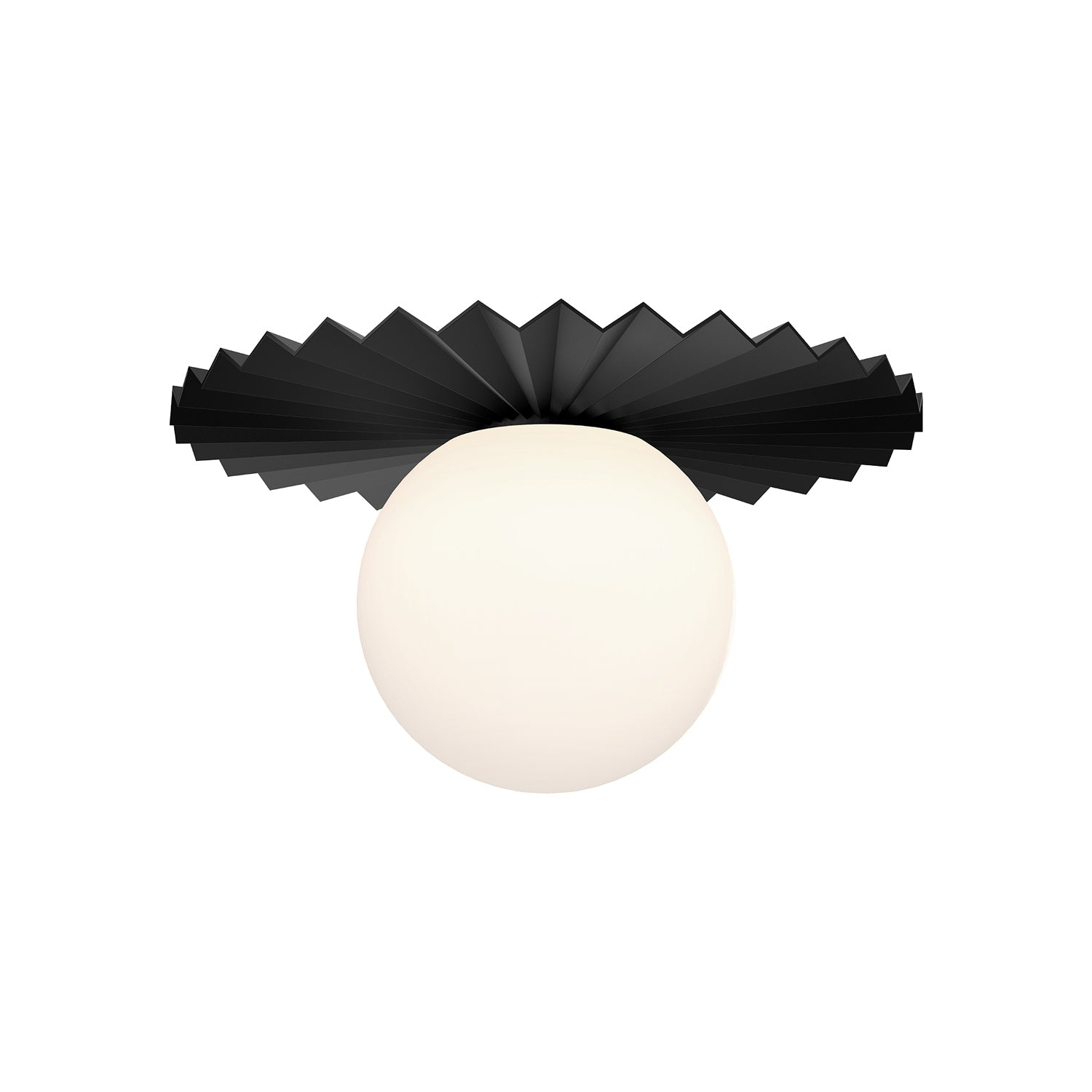 Alora Mood Plume matte black flush mount FM501212MBOP