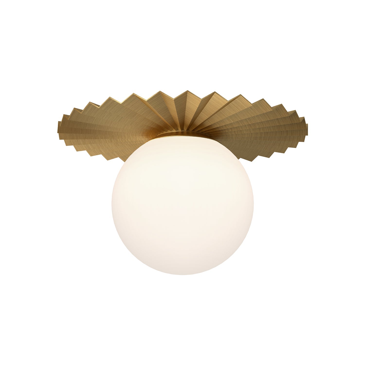 Alora Mood Plume brushed gold flush mount FM501214BGOP