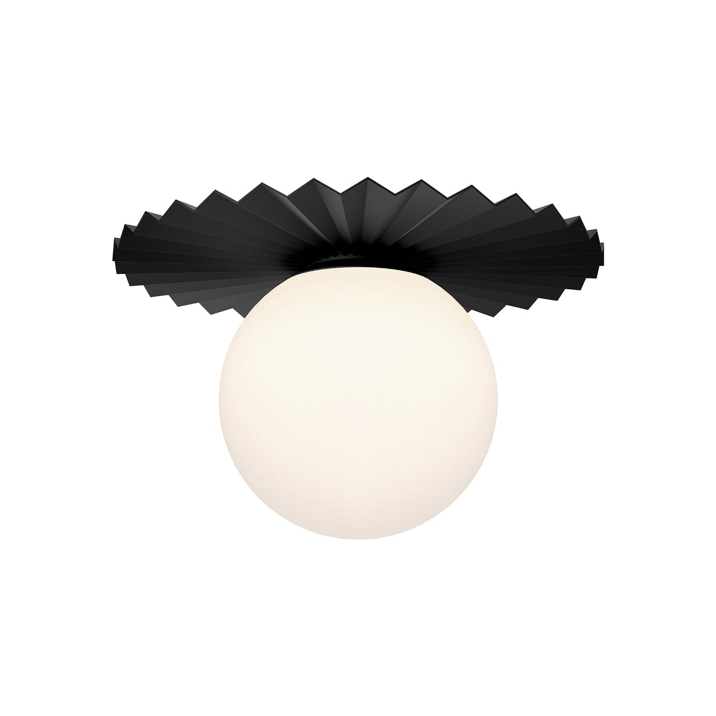 Alora Mood Plume matte black flush mount FM501214MBOP