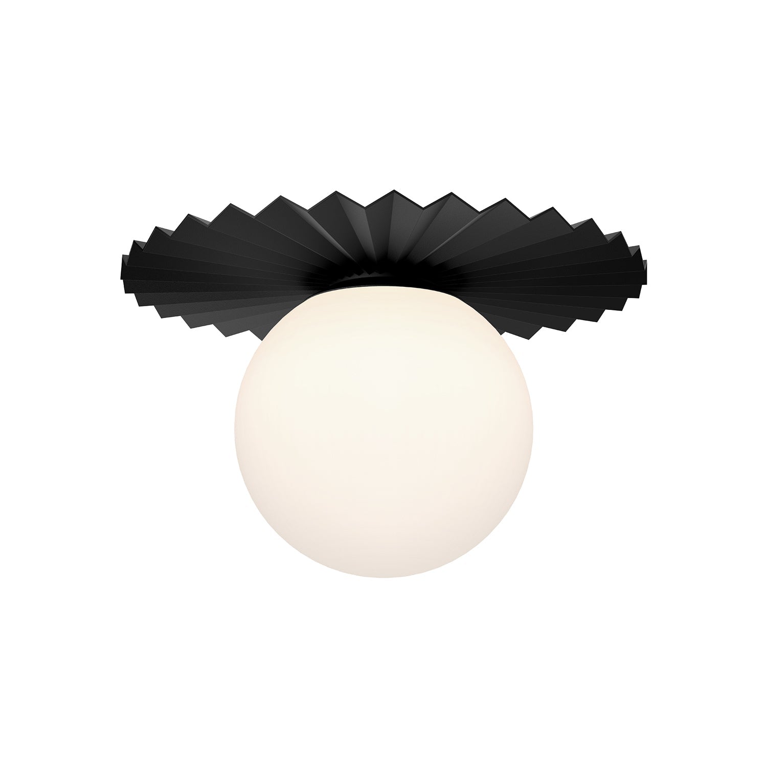 Alora Mood Plume matte black flush mount FM501214MBOP