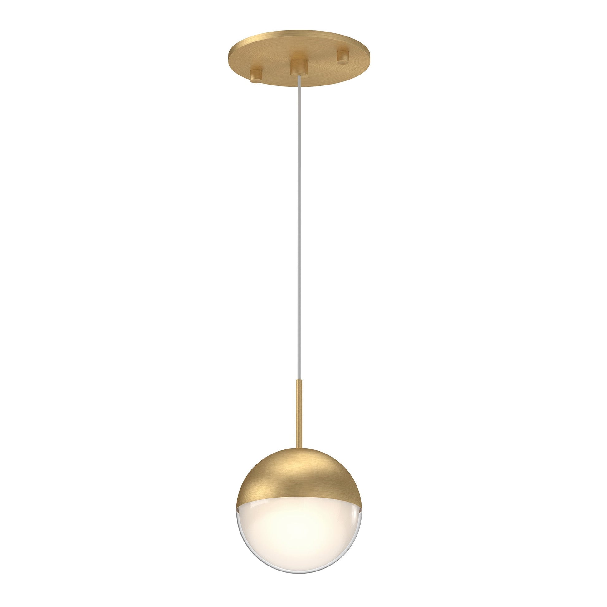 Kuzco Pluto brushed gold pendant 402801BG-LED