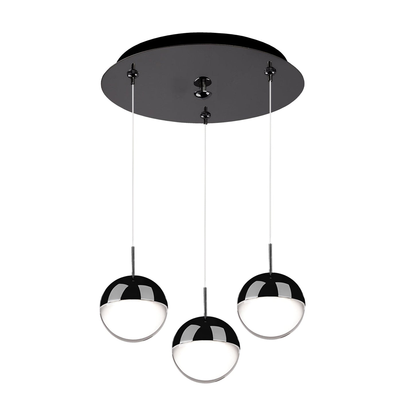 Kuzco Pluto black chrome multi-pendant MP402801BC-03