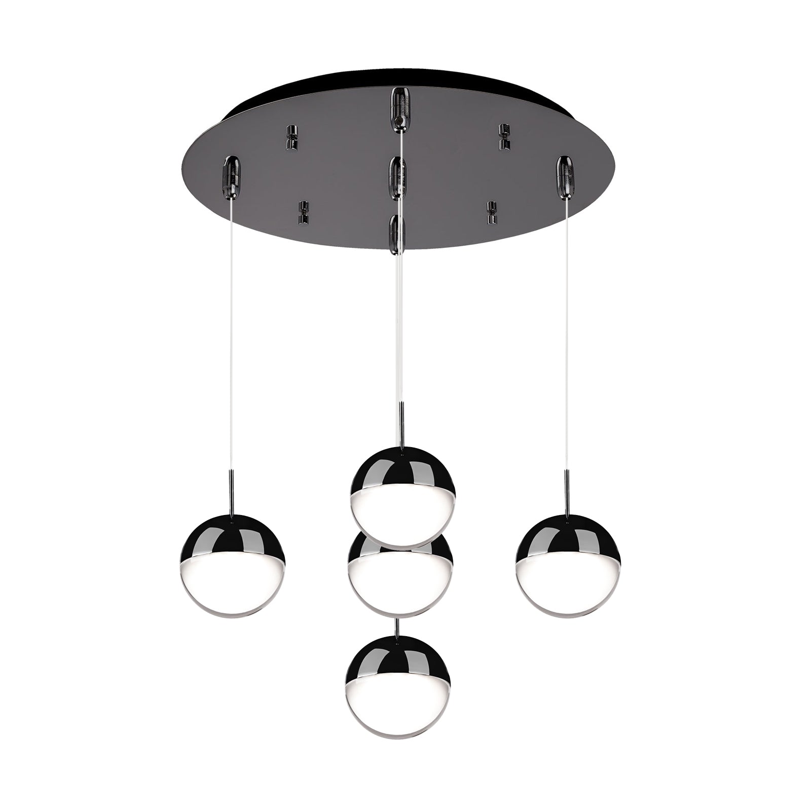 Kuzco Pluto black chrome multi-pendant MP402801BC-05