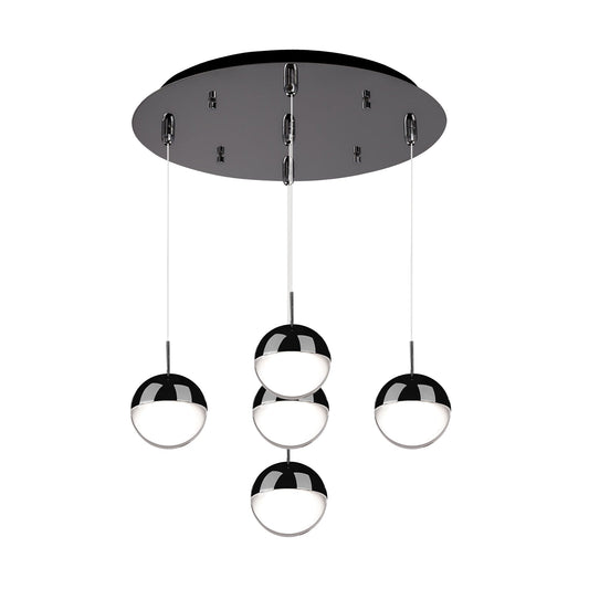 Kuzco Pluto black chrome multi-pendant MP402801BC-05
