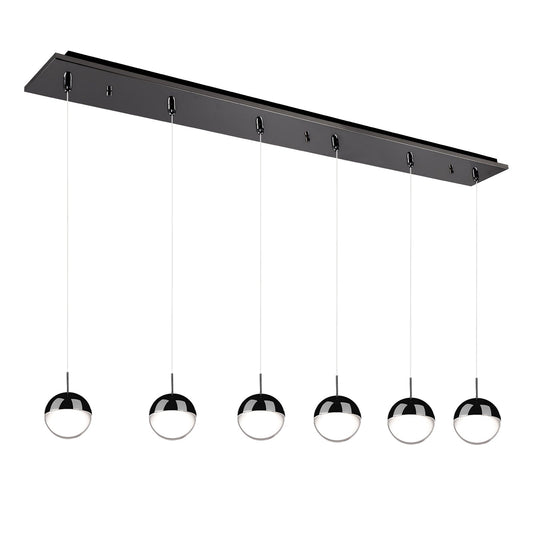 Kuzco Pluto black chrome multi-pendant MP402801BC-06