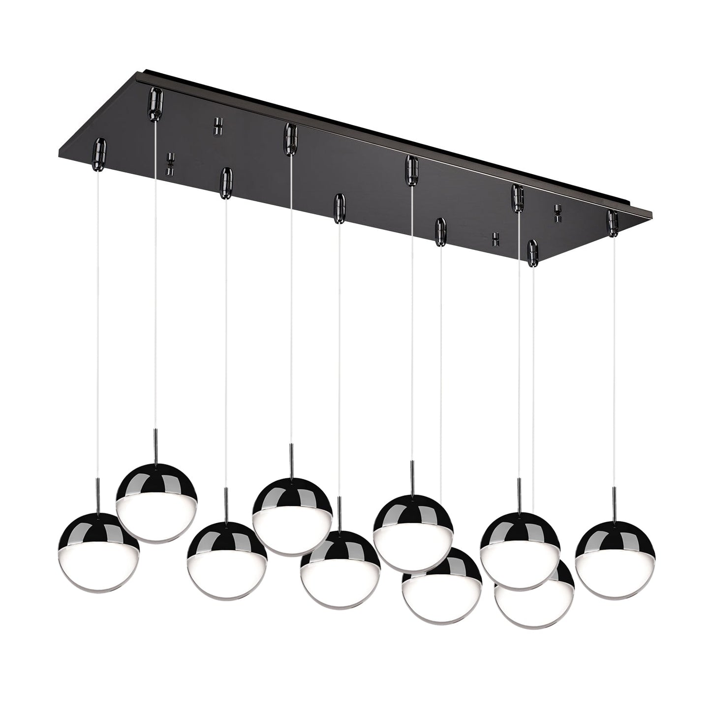 Kuzco Pluto black chrome multi-pendant MP402801BC-10
