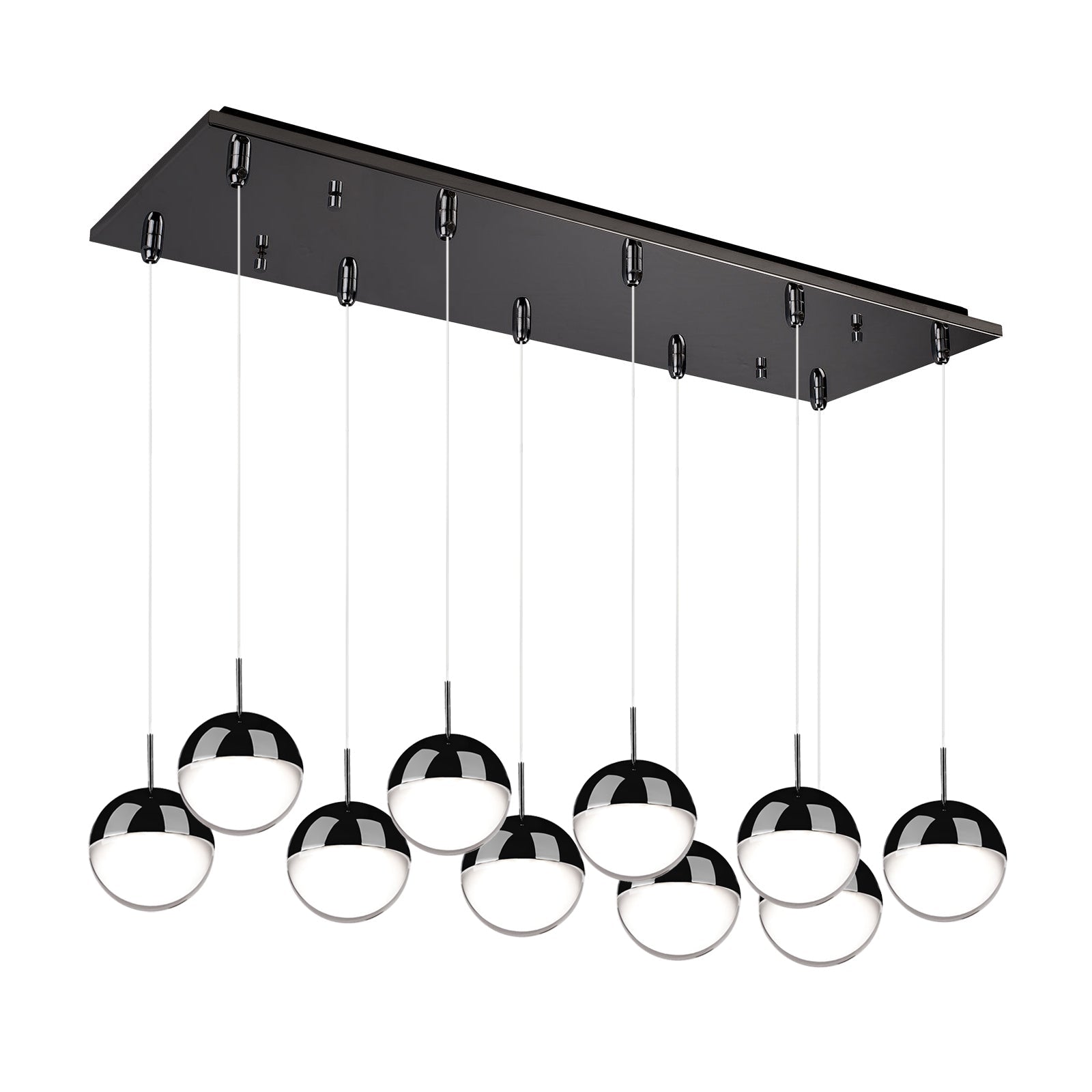 Kuzco Pluto black chrome multi-pendant MP402801BC-10
