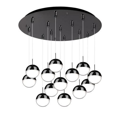 Kuzco Pluto black chrome multi-pendant MP402801BC-13