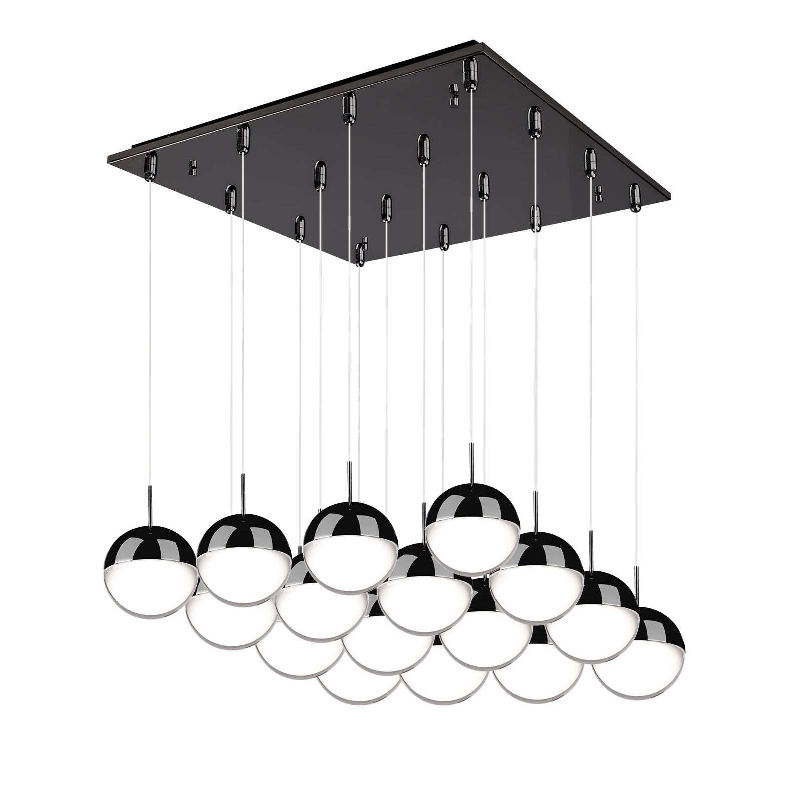 Kuzco Pluto black chrome multi-pendant MP402801BC-16