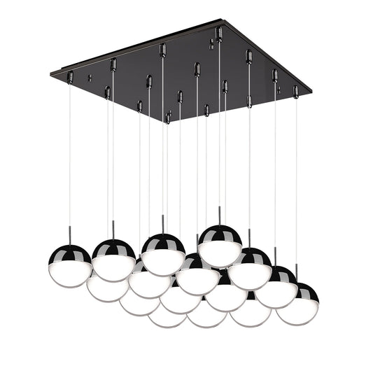 Kuzco Pluto black chrome multi-pendant MP402801BC-16