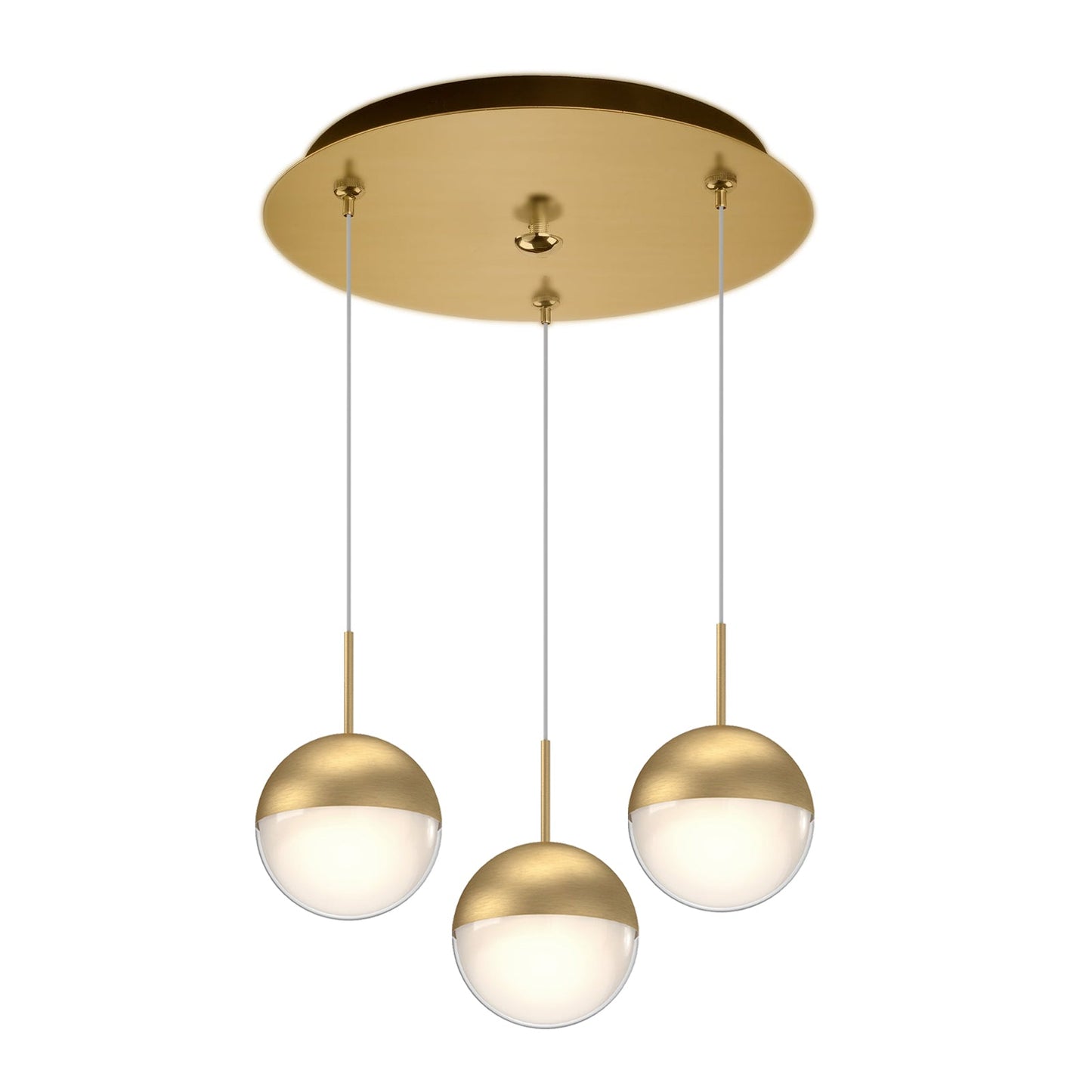 Kuzco Pluto brushed gold multi-pendant MP402801BG-03