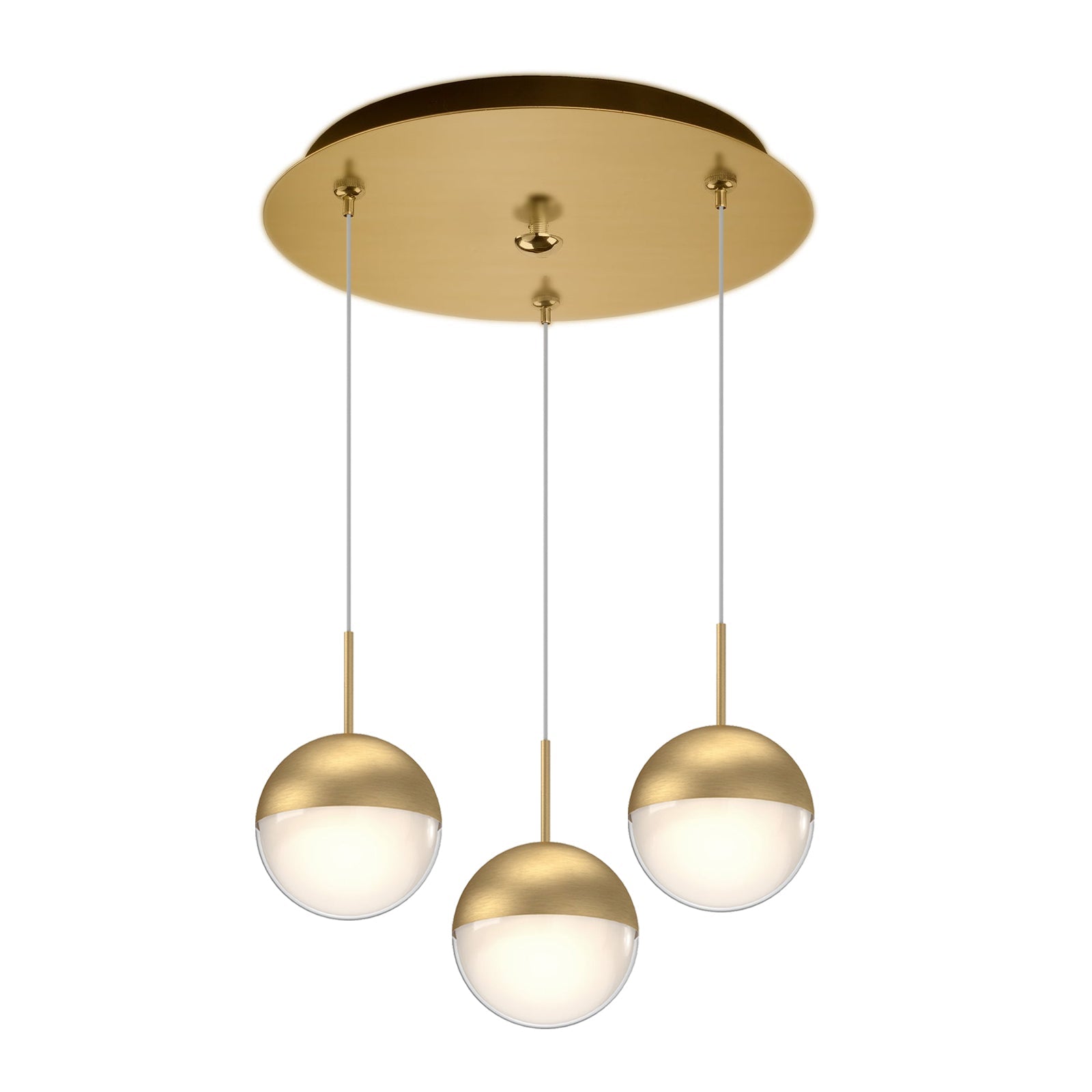 Kuzco Pluto brushed gold multi-pendant MP402801BG-03