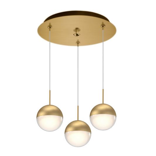Kuzco Pluto brushed gold multi-pendant MP402801BG-03