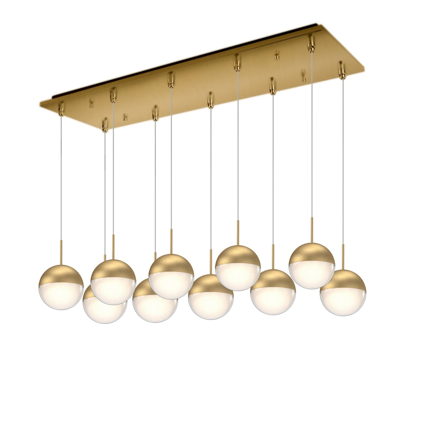 Kuzco Pluto brushed gold multi-pendant MP402801BG-10