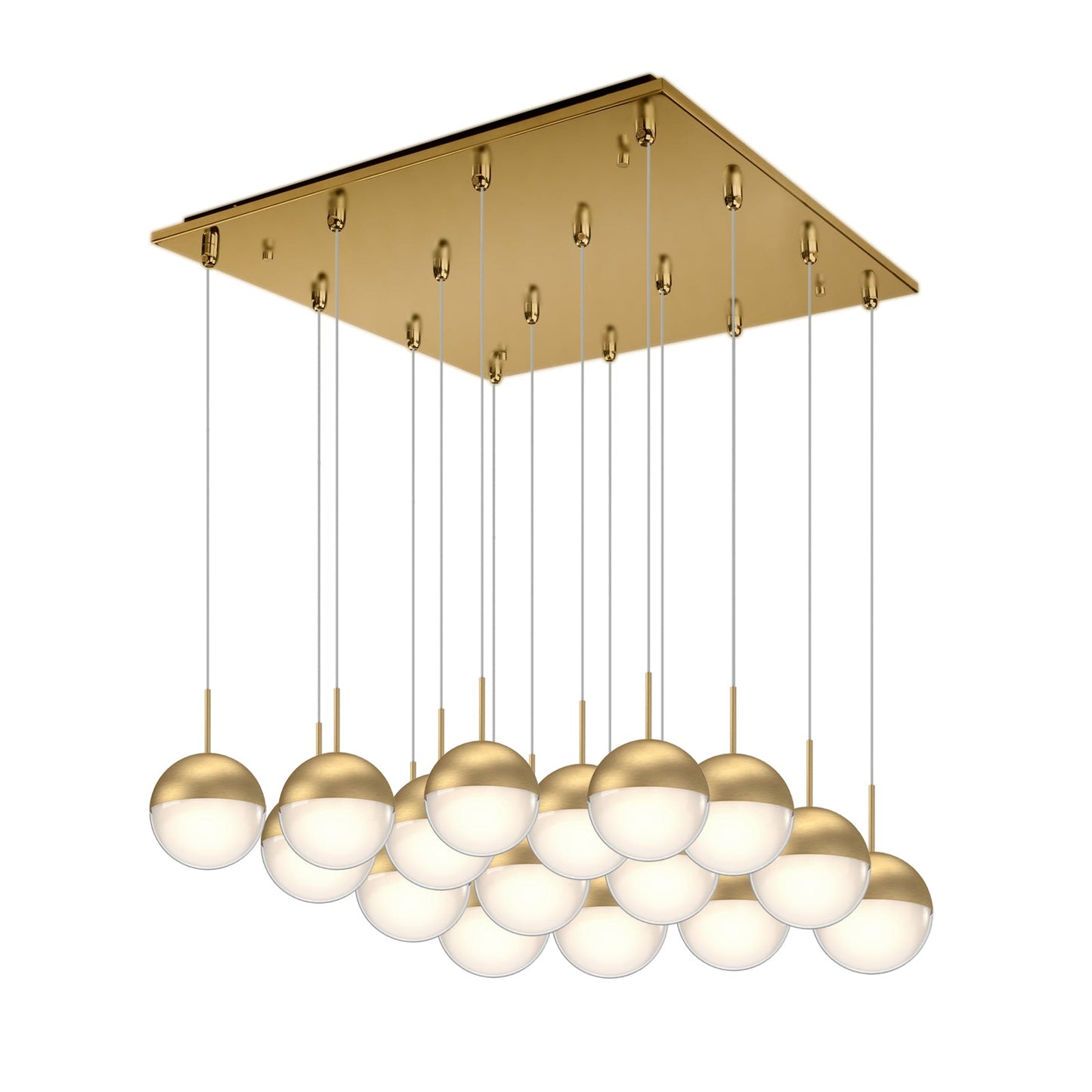 Kuzco Pluto brushed gold multi-pendant MP402801BG-16