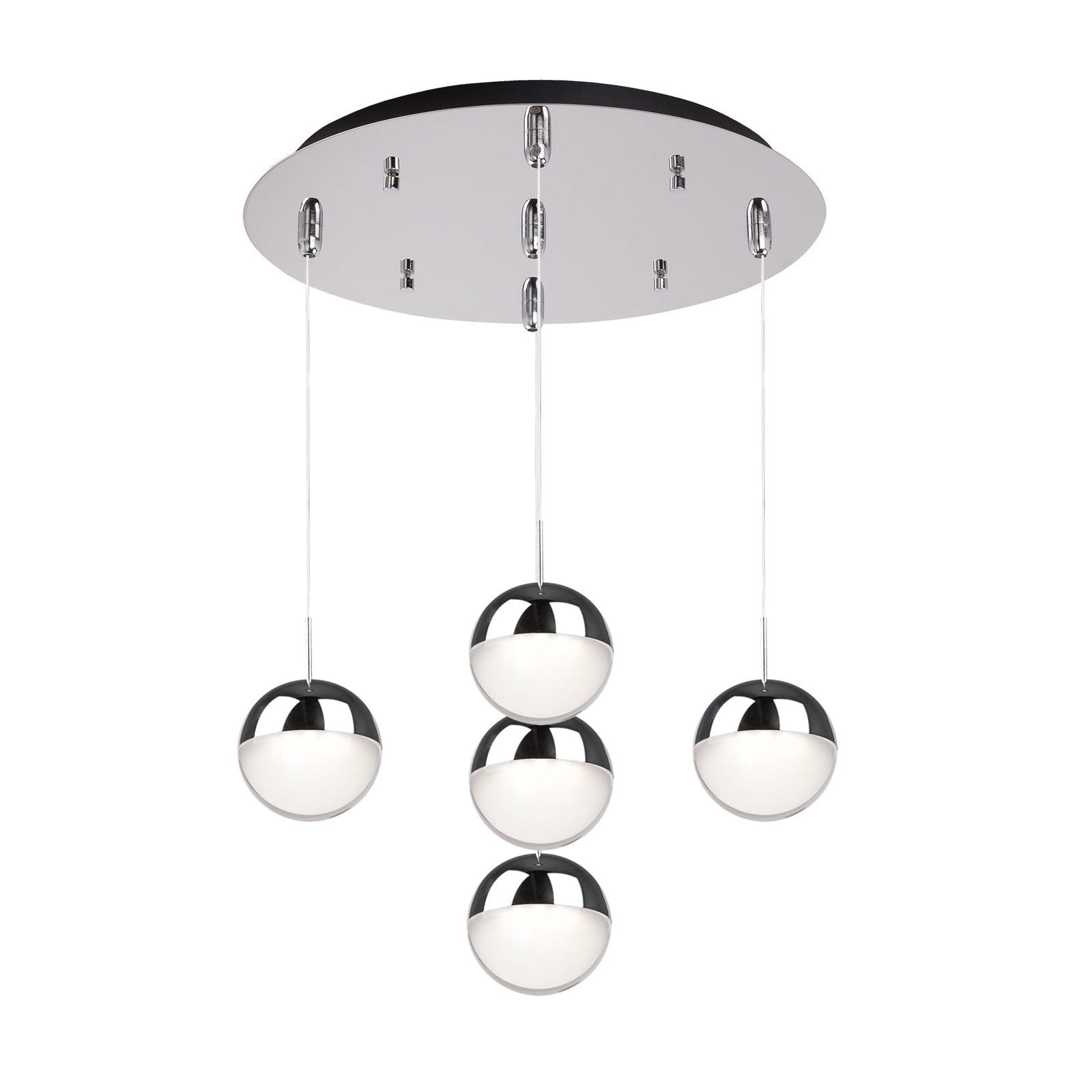 Kuzco Pluto chrome multi-pendant MP402801CH-05