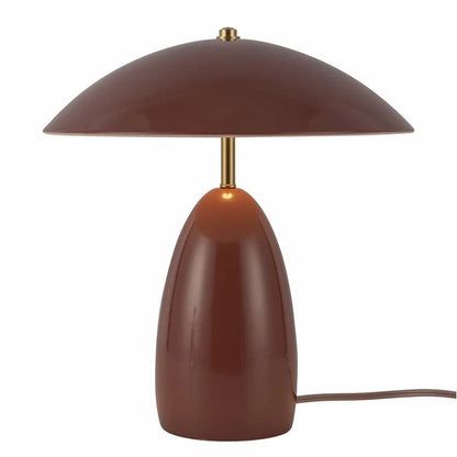 Alora Mood Poppy TL437012BGD 12-Inch LED Table Lamp in Burgundy Finish with Steel Dome Shade