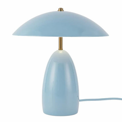 Alora Mood Poppy TL437012CER 12-Inch LED Table Lamp in Cerulean Finish with Steel Dome Shade