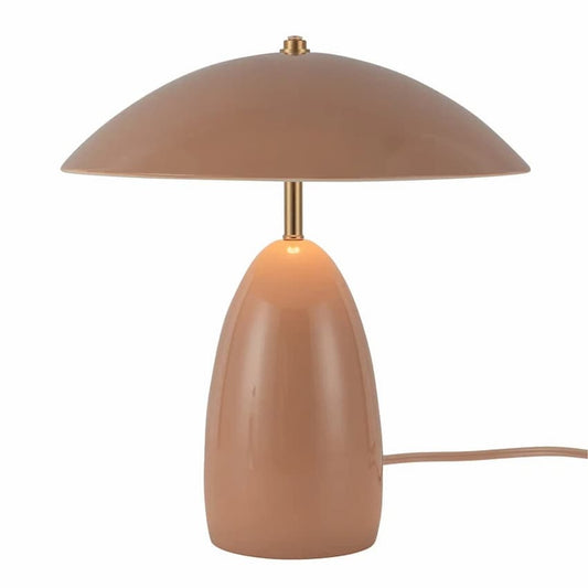 Alora Mood Poppy TL437012PEC 12-Inch LED Table Lamp in Peach Finish with Warm Brass Accents and Steel Shade