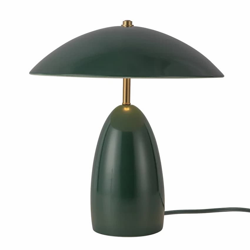 Alora Mood Poppy TL437012PGN 12-Inch LED Table Lamp in Pine Green Finish with Steel Shade