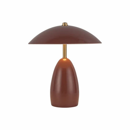 Alora Mood Poppy TL437409BGD 9-Inch LED Table Lamp in Burgundy Finish with Steel Dome Shade