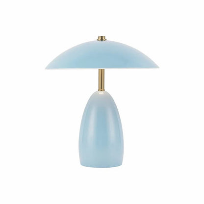 Alora Mood Poppy TL437409CER 9-Inch LED Table Lamp in Cerulean Finish with Steel Dome Shade