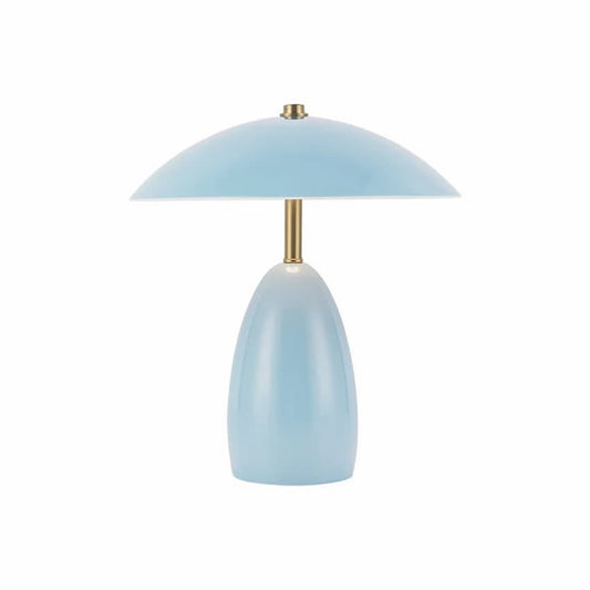 Alora Mood Poppy TL437409CER 9-Inch LED Table Lamp in Cerulean Finish with Steel Dome Shade