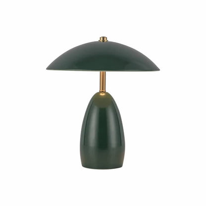 Alora Mood Poppy TL437409PGN 9-Inch LED Table Lamp in Pine Green Finish with Steel Dome Shade