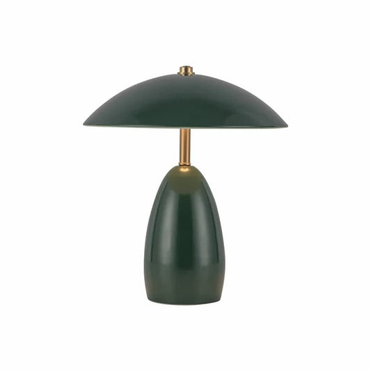 Alora Mood Poppy TL437409PGN 9-Inch LED Table Lamp in Pine Green Finish with Steel Dome Shade