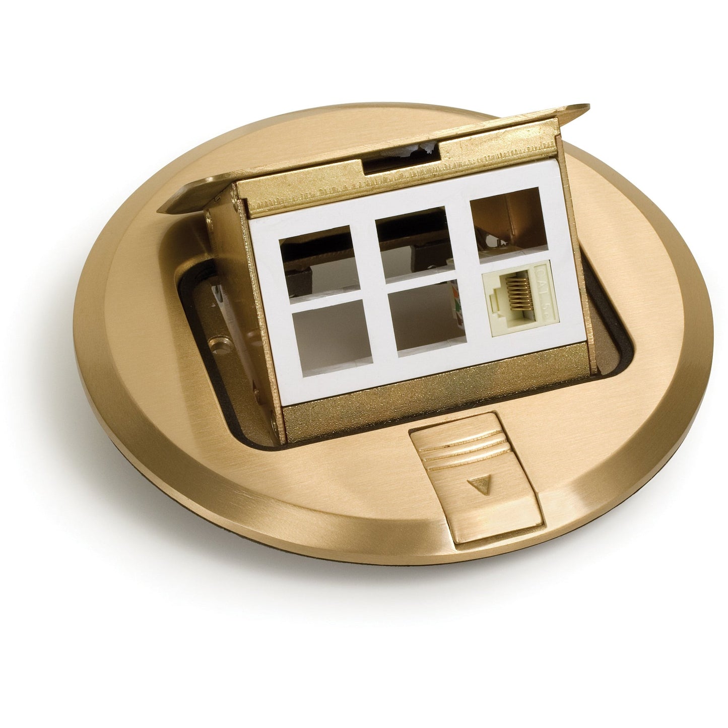 Lew Electric PUFP-BC Brass pop-up floor box cover