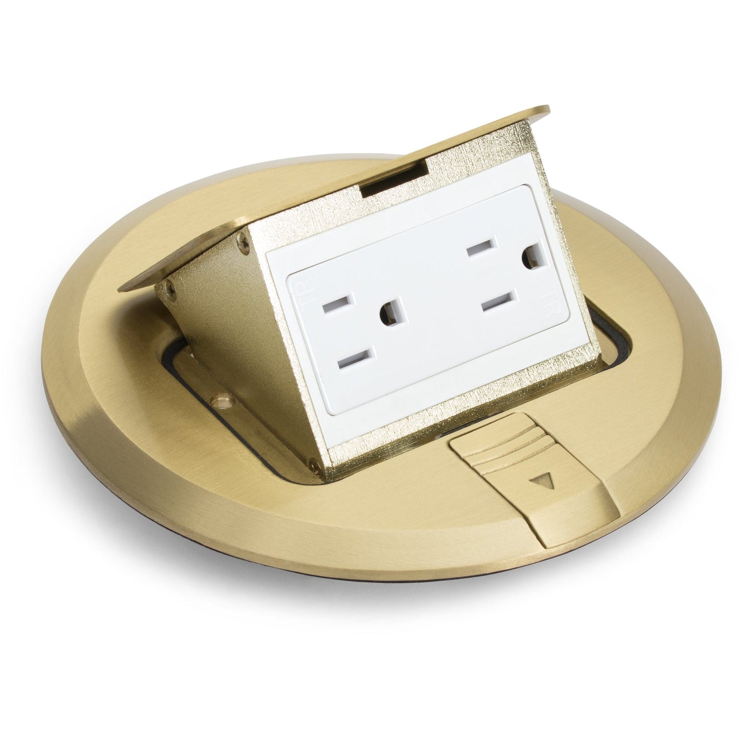 Lew Electric PUFP-BD Brass pop-up floor box cover